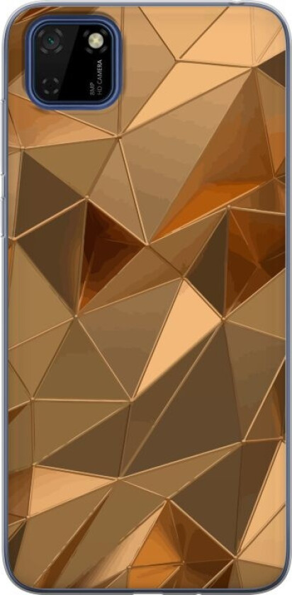 Mobildeksel til Huawei Y5p med 3D Gull motiv