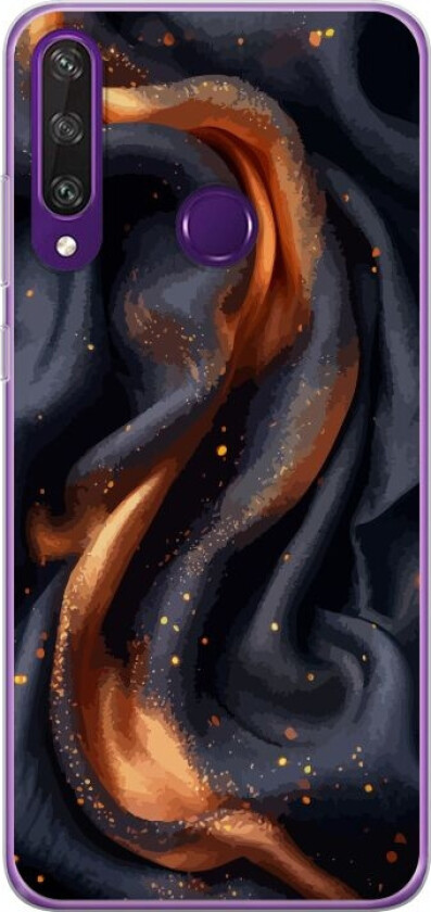 Mobildeksel til Huawei Y6p med Brennende silke motiv