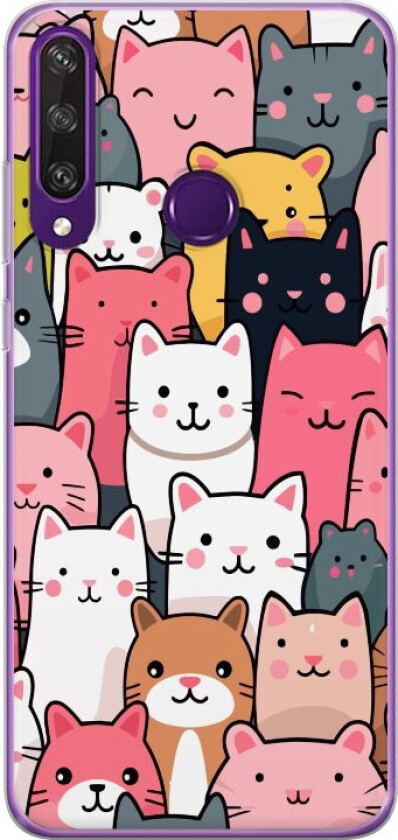 Mobildeksel til Huawei Y6p med Kattmønster motiv