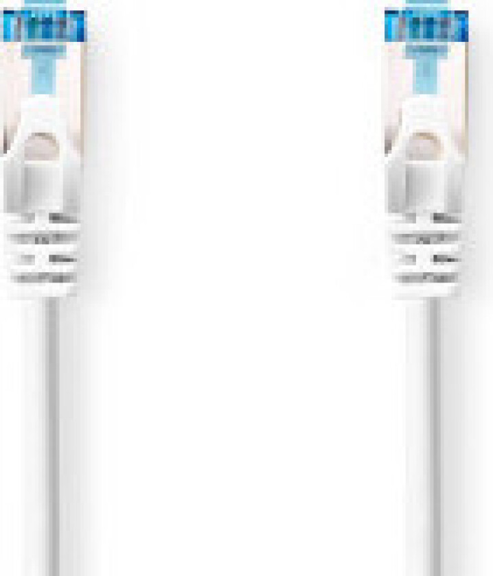 CAT6a nettverkskabel | S/FTP | RJ45 Han | RJ45 Han | 5.00 m | Snagless | Rund | LSZH | Hvit | Label