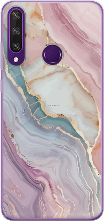 Mobildeksel til Huawei Y6p med Marmor motiv