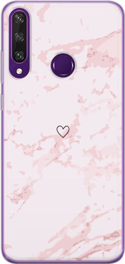 Mobildeksel til Huawei Y6p med Rosa Hjerte motiv