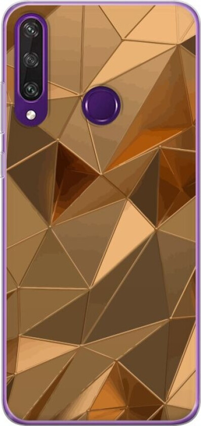 Mobildeksel til Huawei Y6p med 3D Gull motiv
