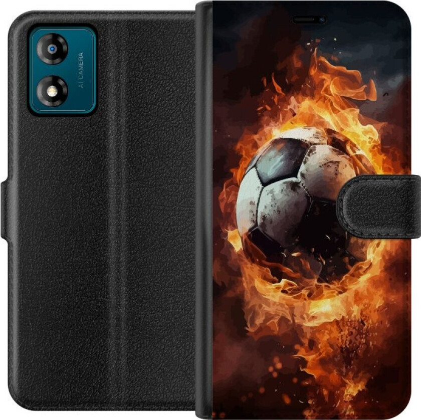 Lommeboketui til Motorola Moto E13 med Fotball motiv