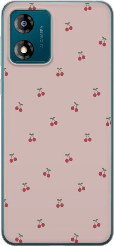 Mobildeksel til Motorola Moto E13 med Kirsebær motiv