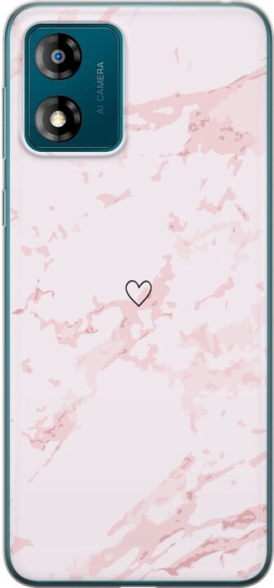 Mobildeksel til Motorola Moto E13 med Rosa Hjerte motiv