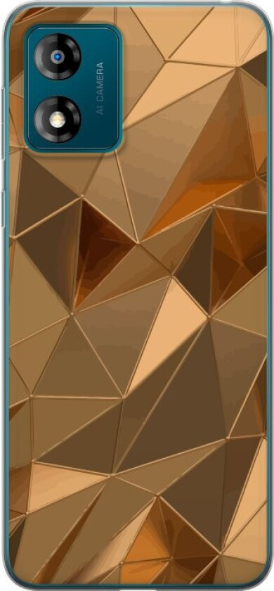 Mobildeksel til Motorola Moto E13 med 3D Gull motiv