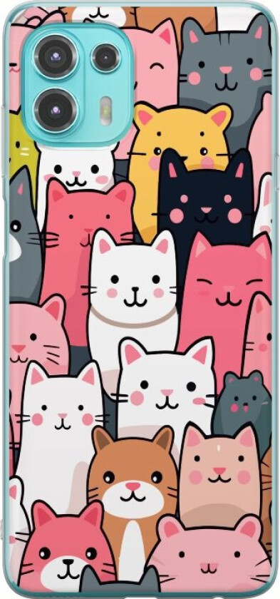 Mobildeksel til Motorola Edge 20 Lite med Kattmønster motiv