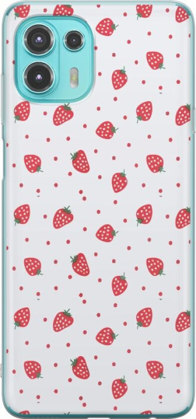 Mobildeksel til Motorola Edge 20 Lite med Jordbær motiv