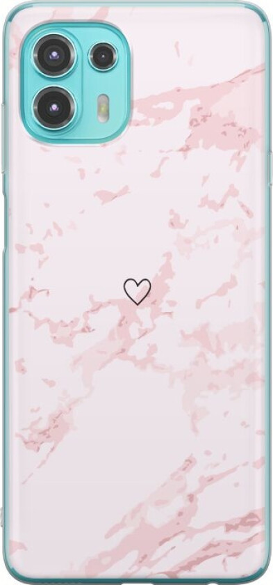 Mobildeksel til Motorola Edge 20 Lite med Rosa Hjerte motiv