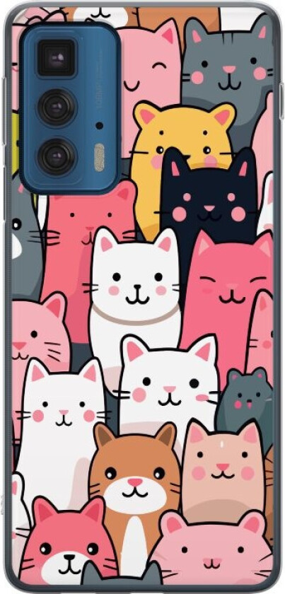 Mobildeksel til Motorola Edge 20 Pro med Kattmønster motiv