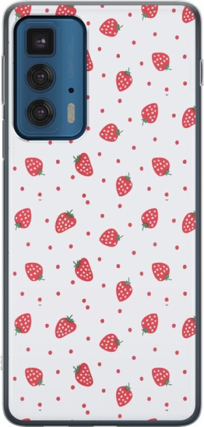 Mobildeksel til Motorola Edge 20 Pro med Jordbær motiv