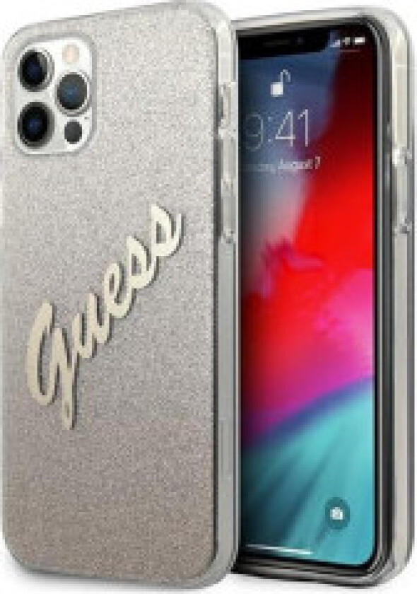 Guess Glitter Gradient Script - Deksel til iPhone 12 Pro Max