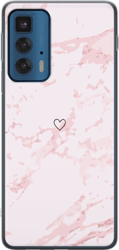 Mobildeksel til Motorola Edge 20 Pro med Rosa Hjerte motiv