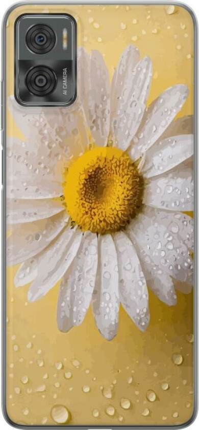 Mobildeksel til Motorola Moto E22i med Porselensblomst motiv