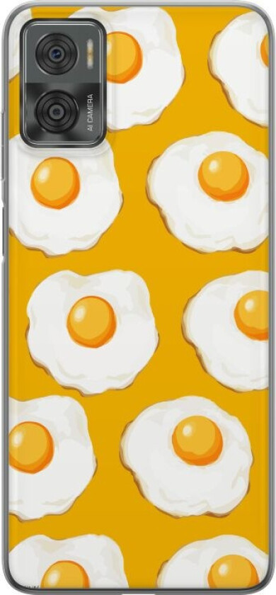 Mobildeksel til Motorola Moto E22i med Stekt egg motiv