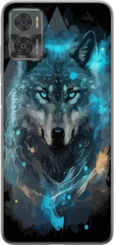 Mobildeksel til Motorola Moto E22i med Ulve motiv