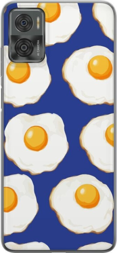 Mobildeksel til Motorola Moto E22i med Stekte egg motiv
