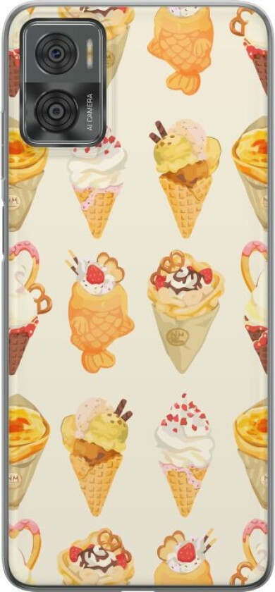 Mobildeksel til Motorola Moto E22i med Glassig motiv