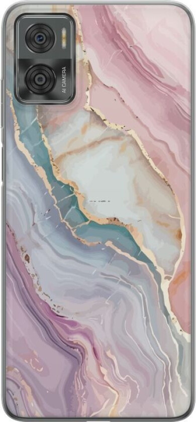 Mobildeksel til Motorola Moto E22i med Marmor motiv