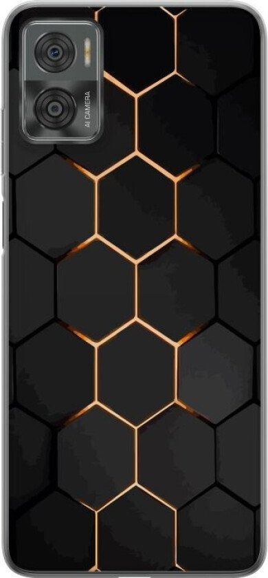 Mobildeksel til Motorola Moto E22i med Luksuriøst Mønster motiv