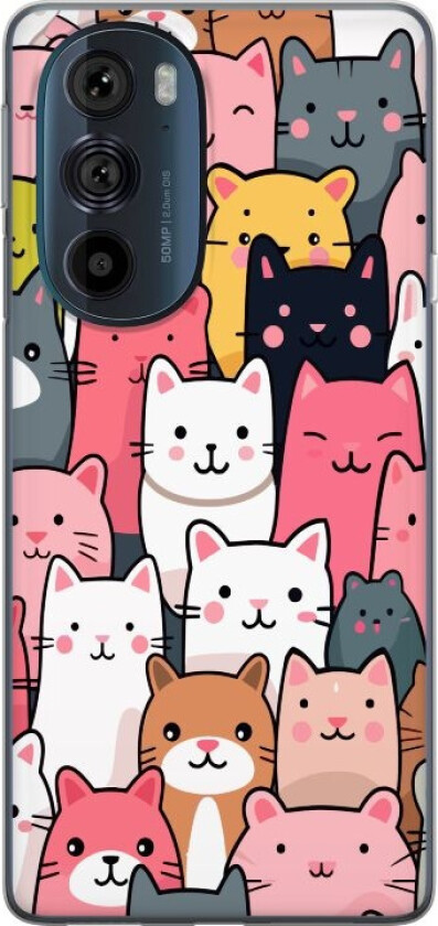 Mobildeksel til Motorola Edge 30 Pro med Kattmønster motiv
