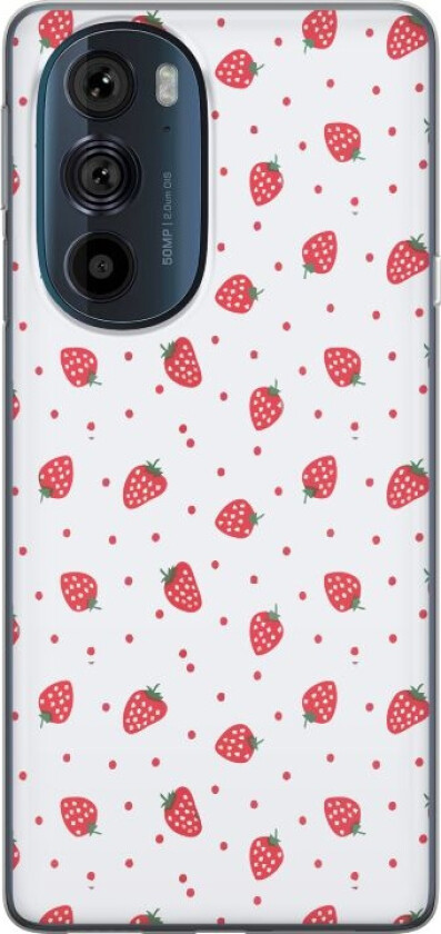 Mobildeksel til Motorola Edge 30 Pro med Jordbær motiv