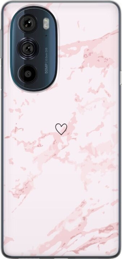 Mobildeksel til Motorola Edge 30 Pro med Rosa Hjerte motiv