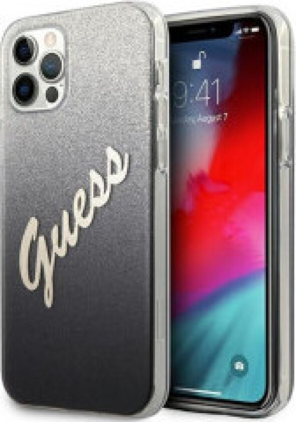 Guess Glitter Gradient Script - Deksel til iPhone 12 Pro Max