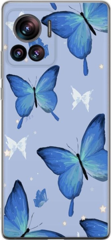 Mobildeksel til Motorola Edge 30 Ultra med Blå sommerfugler motiv