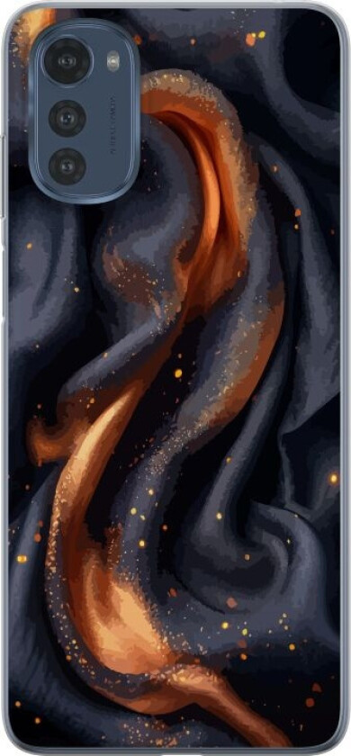 Mobildeksel til Motorola Moto E32s med Brennende silke motiv