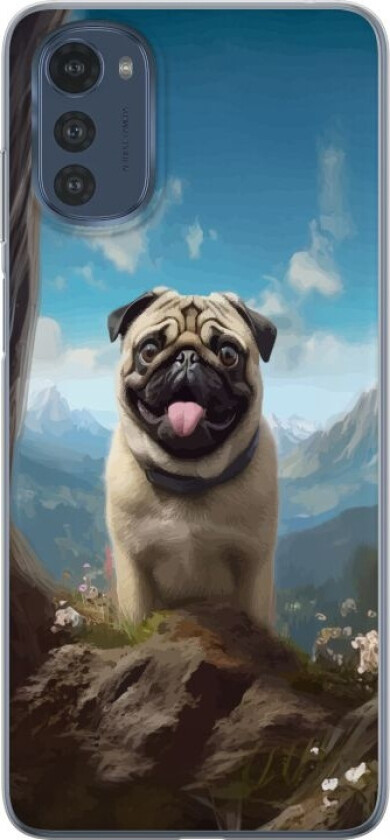 Mobildeksel til Motorola Moto E32s med Glad Hund motiv