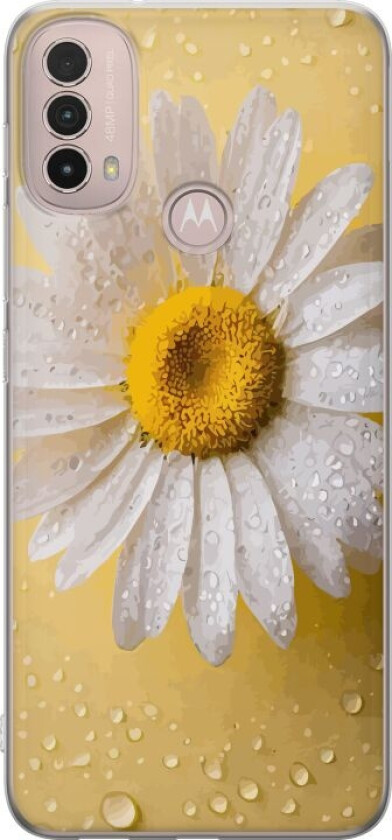 Mobildeksel til Motorola Moto E40 med Porselensblomst motiv
