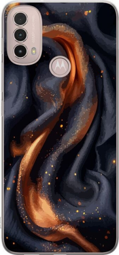 Mobildeksel til Motorola Moto E40 med Brennende silke motiv