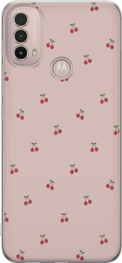 Mobildeksel til Motorola Moto E40 med Kirsebær motiv