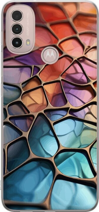 Mobildeksel til Motorola Moto E40 med Metalliskt mønster motiv