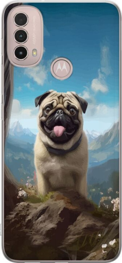 Mobildeksel til Motorola Moto E40 med Glad Hund motiv