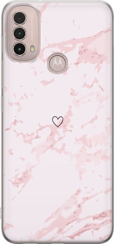 Mobildeksel til Motorola Moto E40 med Rosa Hjerte motiv