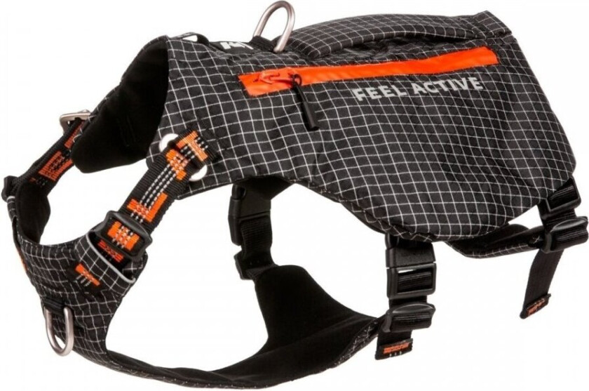 Feel Active Trekbag Hundesele Ryggsekk Svart (M/L)