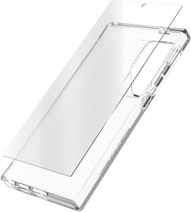 Samsung Galaxy S24 Ultra Deksel med Skjermbeskytter Luxe & Glass 360 Protect Bundle