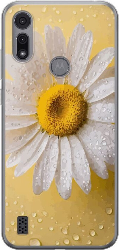 Mobildeksel til Motorola Moto E6i med Porselensblomst motiv
