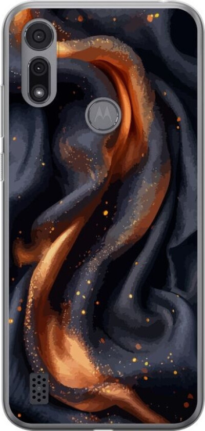 Mobildeksel til Motorola Moto E6i med Brennende silke motiv