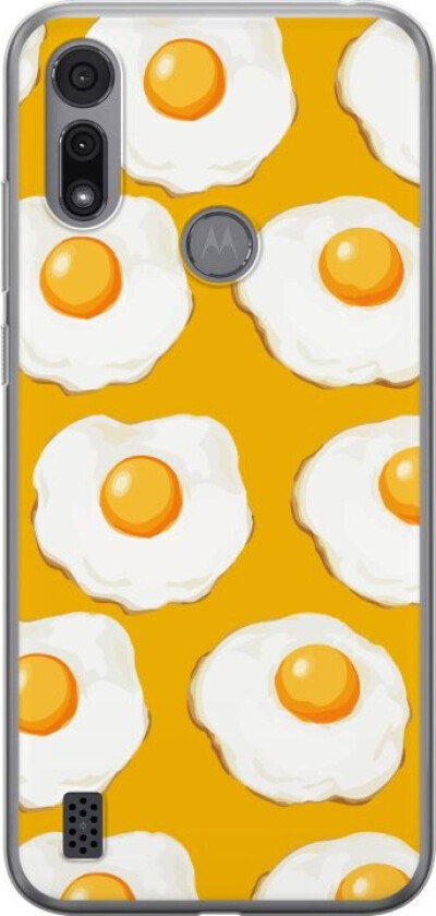 Mobildeksel til Motorola Moto E6i med Stekt egg motiv