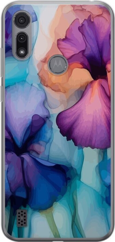 Mobildeksel til Motorola Moto E6i med Magiske blomster motiv