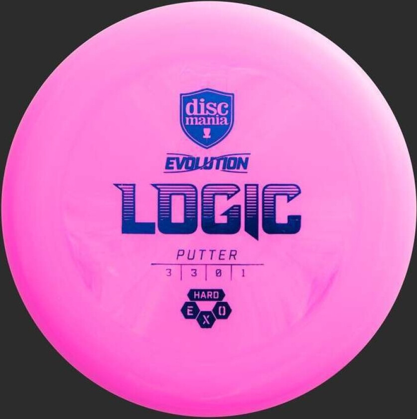 Pink Disc golf disc Putter HARD EXO LOGIC Evolution Pink