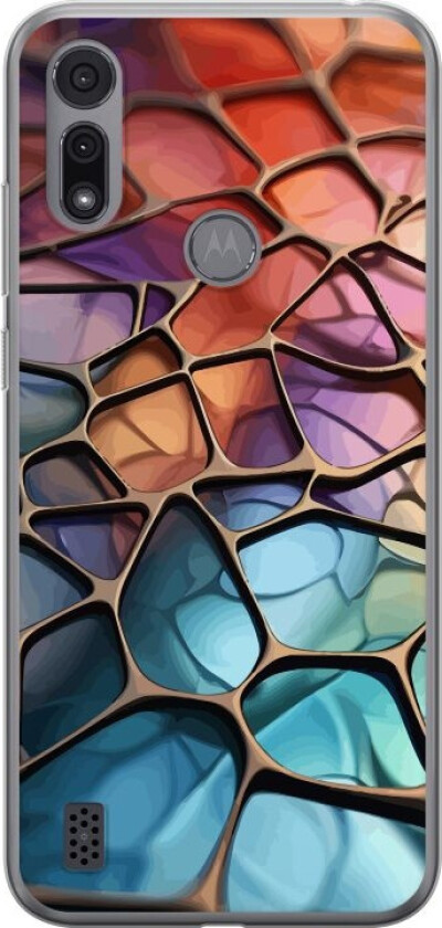 Mobildeksel til Motorola Moto E6i med Metalliskt mønster motiv