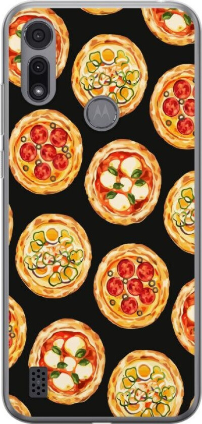 Mobildeksel til Motorola Moto E6i med Pizza motiv