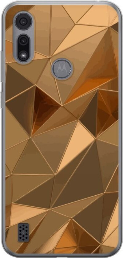 Mobildeksel til Motorola Moto E6i med 3D Gull motiv