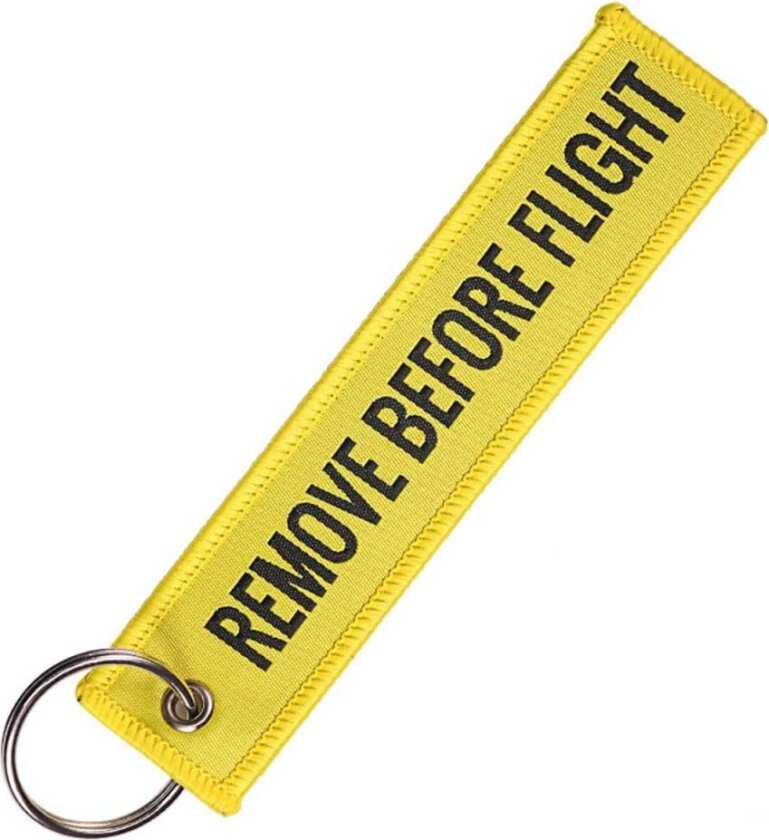 Keychain Fjern før flypilotbomberjakken gul