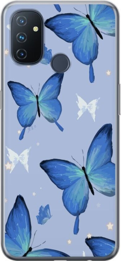 Mobildeksel til OnePlus Nord N100 med Blå sommerfugler motiv